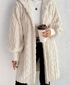 Women's Plush Fleece Soft Midi-Length Jacket with Pockets (Buy 2 Free Shipping)