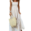 Women's Retro Plaid Smocked Flounce Long Dress (Buy 2 Free Shipping)