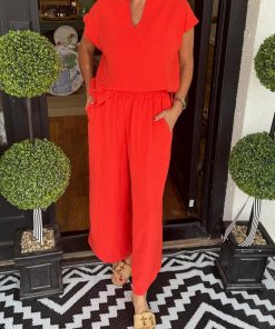 Women's Casual Solid Color Lightweight Matching Two Piece Set (Buy 2 Free Shipping)