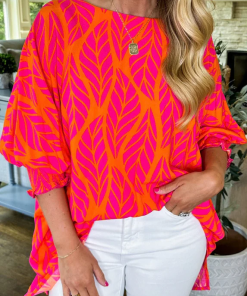 Women's Oversized Printed Flowy Blouse (Buy 2 Free Shipping)