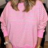 Women's Casual Lettuce Edge Striped Pullover (Buy 2 Free Shipping)