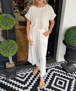 Women's Casual Solid Cotton Linen Lounge Set (Buy 2 Free Shipping)
