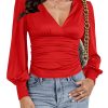 Women's Slim Fit Elegant V Neck Tops (Buy 2 Free Shipping)