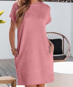 Women's Lightweight Summer T-shirt Dress with Pockets (Buy 2 Free Shipping)