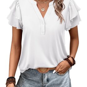 Women's Elegant Ruffle Short Sleeve Top (Buy 3 Free Shipping)