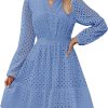 Women's Long Sleeve Hollow Out Eyelet Dress (Buy 2 Free Shipping)