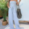 Women's Smocked Tube Top Jumpsuit (Buy 2 Free Shipping)