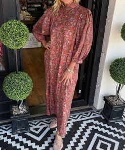 Women's Fall Puff Sleeve Floral Dress (Buy 2 Free Shipping)