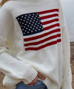 Women's Patriotic Flag Knit Sweater (Buy 2 Free Shipping)