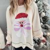 Women's Santa Bow Sequin Pullover (Buy 2 Free Shipping)