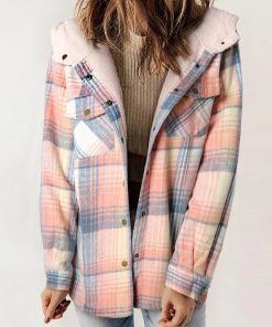 Women's Flannel Plaid Fleece Hooded Jacket (Buy 2 Free Shipping)