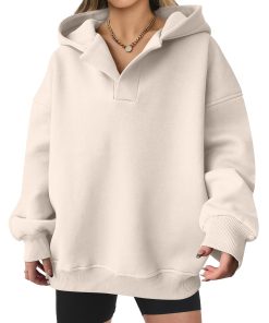 Women's Oversized V-Neck Hooded Pullover (Buy 2 Free Shipping)