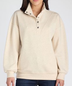 2024 New Mock Neck Henley Pullover Sweatshirt (Buy 2 Free Shipping)