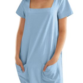 Women's Solid Square Neck Pocket Mini Dress (Buy 2 Free Shipping)