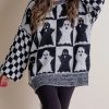 Women's Halloween Checkered Sweater - Spooky Season (Buy 2 Free Shipping)